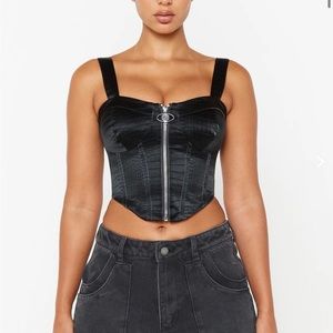Luxe To Kill Croc Corset Crop Top